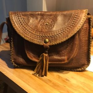 Leather crossbody pocketbook